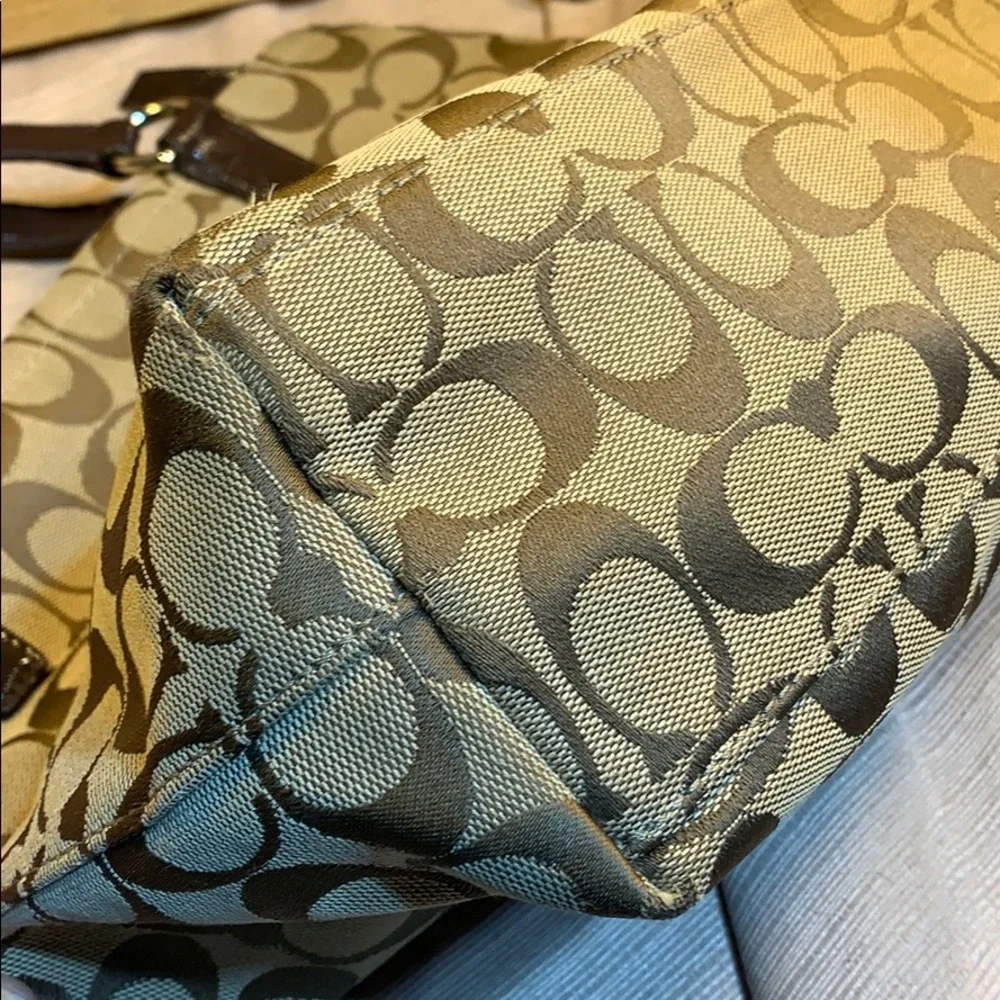 Coach iconic logo canvas/leather everyday tote